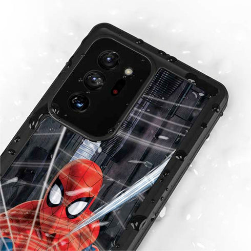 Marvel Spiderman Web Throw Galaxy Note20 Ultra 5G Waterproof Case